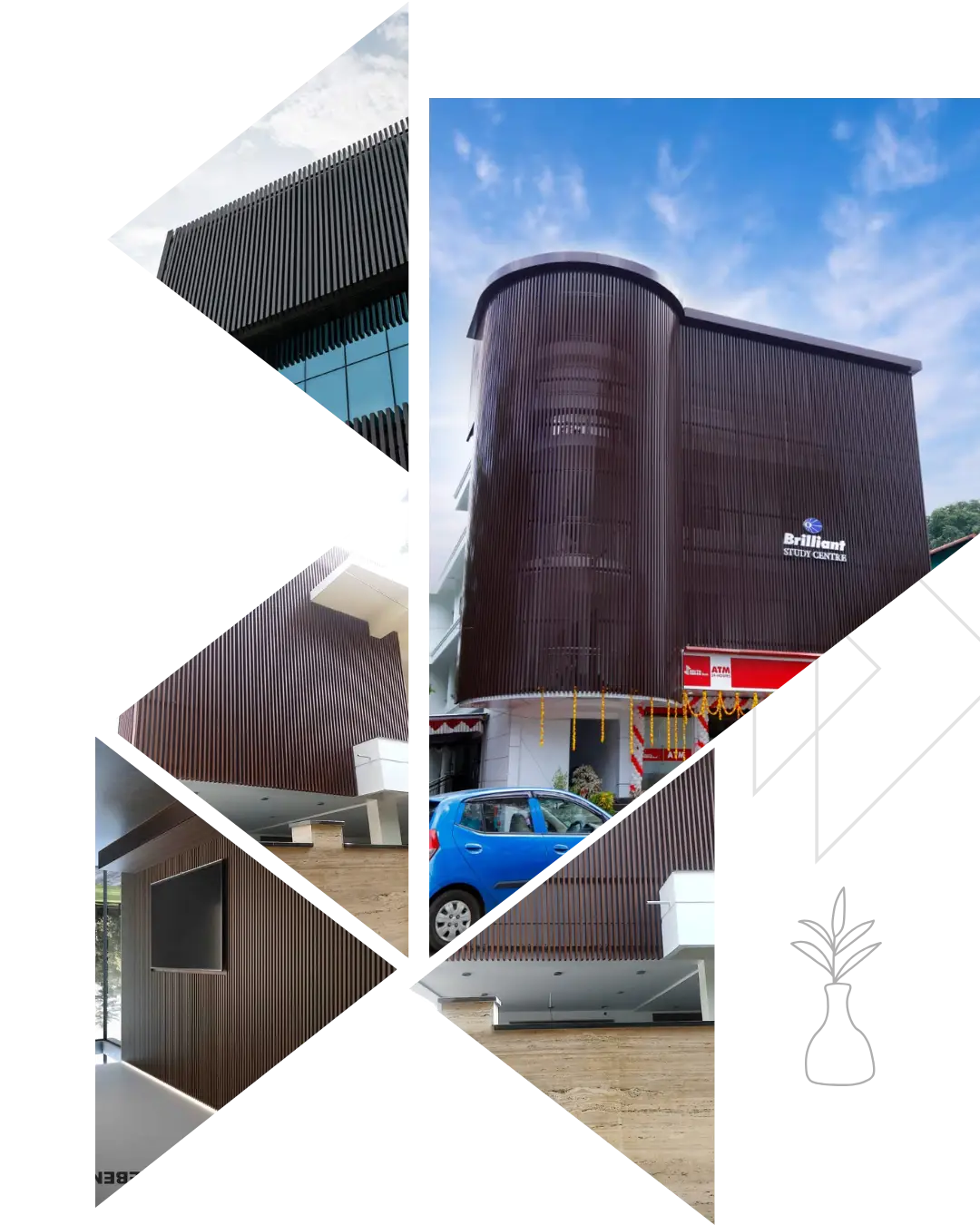 Aluminum Louvers for Ventilation by viswam interiors